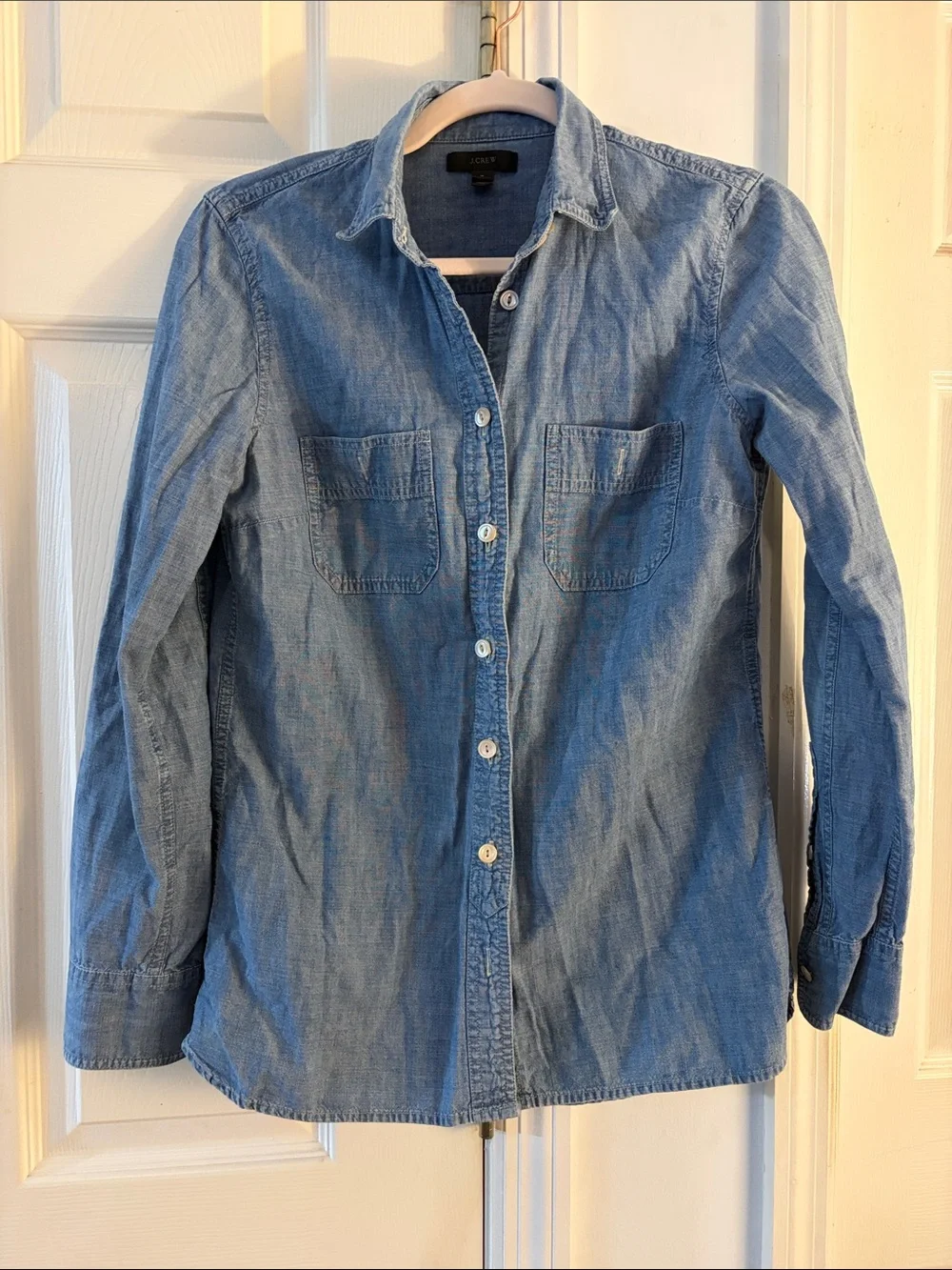 J. Crew Light Blue Denim Button-Down Shirt